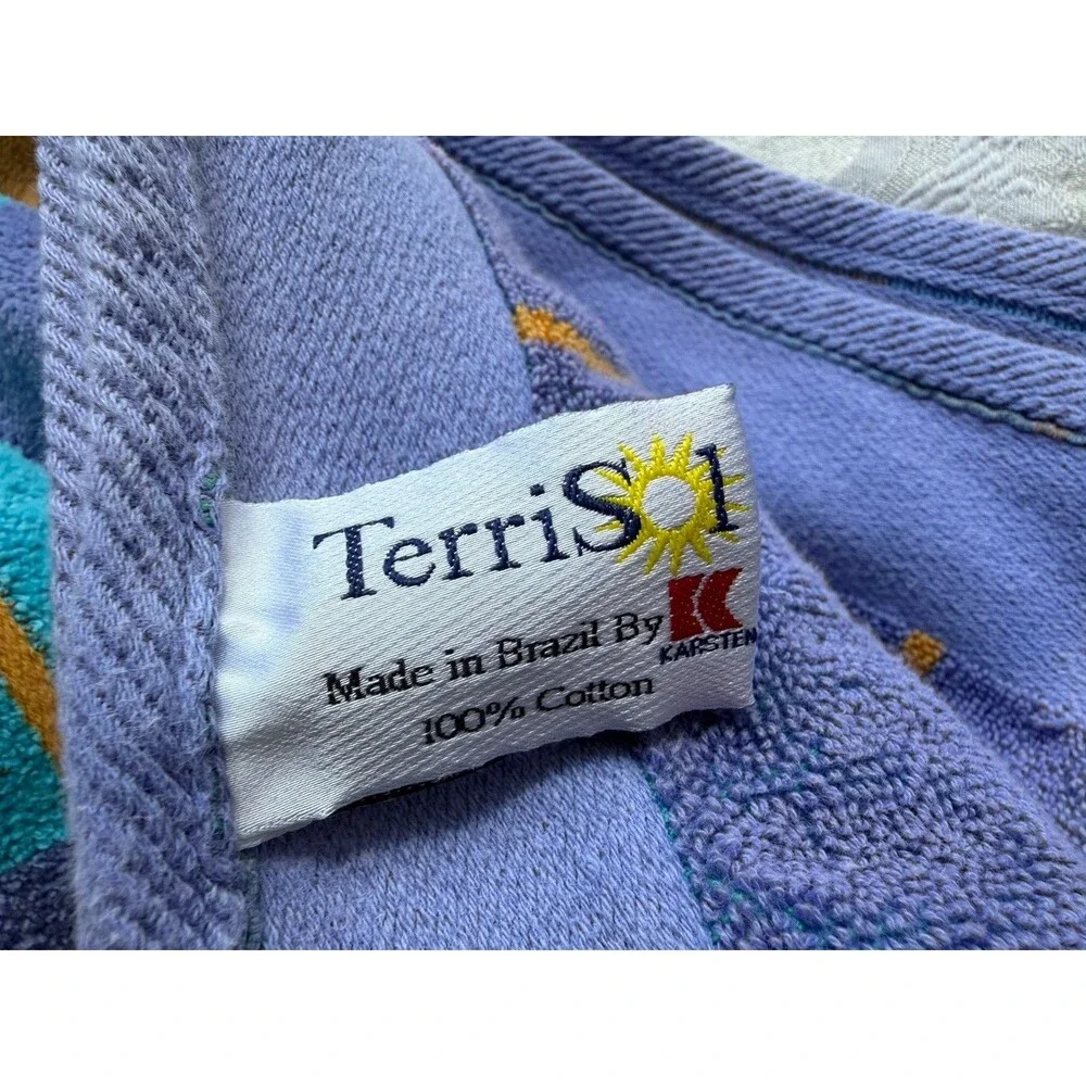 Vintage TERRISOL Beach Towel Blanket LARGE 59